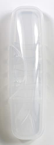 RADIUS Toothbrush, Original Big Brush & Case, Right Handed, Clear Brush with Clear Case, BPA Free ADA Accepted
