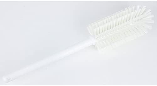 SPARTA Large Water Bottle Brush Ideal for Wide-Mouth Jars, Bottles and Tumblers, Dishwashing Tool with Handle for Home and Commercial Kitchens, Plastic, 16 Inches, White
