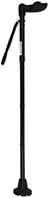 KMINA Ergonomic Walking Cane for Women and Men (Right Handed), Anatomical Palm Grip, Adjustable Height, Foldable and Lightweight, Anti Slip Ferrule