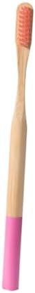 FRCOLOR 4pcs Biodegradable Toothbrush with Soft Bristles for Adults Ergonomic Slip Handles in Rosy Toothbrushes for Travel and Home Use