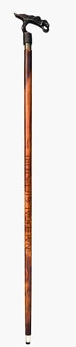 Antique Brass Dragon Handle Cane Walking Stick Designer Vintage Walking Canes, Brown, 37