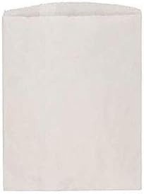 SSWBasics Medium White Kraft Paper Merchandise Bags - 8½”W x 11”H - Case of 1000