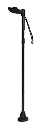 KMINA Ergonomic Walking Cane for Women and Men (Left Handed), Anatomical Palm Grip, Adjustable Height, Foldable and Lightweight, Anti Slip Ferrule