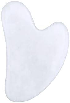 Natural gemstone crystal Gua Sha Tool scraping board SPA Massage Tool (white jade)