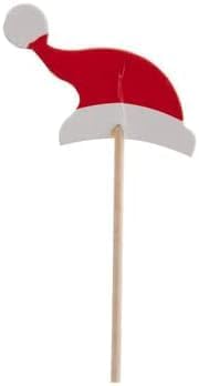 Santa Hat Cupcake Decor - Decorate 24 Cupcakes with Christmas Picks!