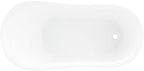 Signature Hardware 479938 Ultra 51" Acrylic Slipper Clawfoot Tub with Integrated Overflow, Rolled Rim and Imperial Feet - Less Drain Assembly