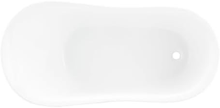 Signature Hardware 479938 Ultra 51" Acrylic Slipper Clawfoot Tub with Integrated Overflow, Rolled Rim and Imperial Feet - Less Drain Assembly