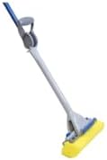 Quickie Automatic 9-Inch Head Roller Mop with Hand Squeeze Feature 54 Inch Length for Home/Bathroom/Kitchen/Tile/Hardwood/House Floors/ Alloy Steel
