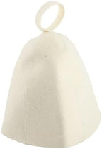 Wool Felt Sauna Hat, Breathable Thick Sauna Cap for Men and Women with Hang Loop, Protects Head from Heat and Eyes from Hurting for Bathing and Steaming