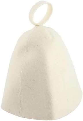 Wool Felt Sauna Hat, Breathable Thick Sauna Cap for Men and Women with Hang Loop, Protects Head from Heat and Eyes from Hurting for Bathing and Steaming