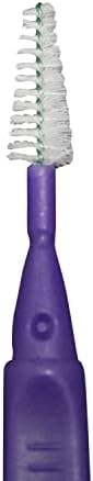 Premium Quality Interdental Brushes for Interproximal Cleaning, Professional Interdental Cleaners, Tight Teeth, Pkg of 100, ProxyBrush, by Vivid (X-Mas Tree, 0.8mm, Purple)