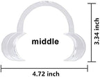10 Pieces (Size M) C-Shape Cheek Retractor, Disposable Mouth Opener for Dental Teeth Whitening Mouth Guard or Speak Out Game (M, White)