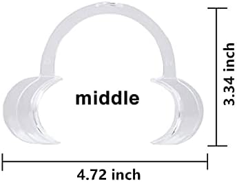 10 Pieces (Size M) C-Shape Cheek Retractor, Disposable Mouth Opener for Dental Teeth Whitening Mouth Guard or Speak Out Game (M, White)