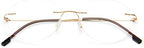 Round rimless reading glasses super light titanium alloy Reader for men and women