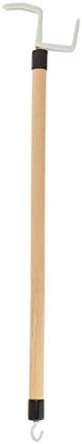 Sammons Preston Deluxe Dressing Stick, 26" Long, Lacquered Wood with Reinforced Hook at End, 5/8" Diameter, Adaptive Dressing Aid Limits Bending & Reaching, Putting On & Pulling Off Clothing Made Easy