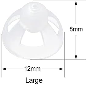 Transparent Soft Silicone Hearing Amplifier Dome Open Ear Tip Ear Plugs Earbuds 15PCS 12mm