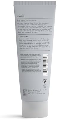 Bevel Essentials Clear Shave Gel for Men, Clear Shave Gel for Precise Detailing and Edging with Aloe Vera and Cucumber Extract to Soothe Skin and Prevent Razor Bumps, 4 Fl Oz
