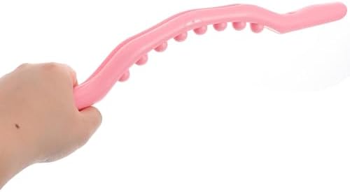 FRCOLOR Portable Muscle Roller Stick for Deep Tissue Body and Leg Massage, Manual Foot and Back Massager Tool for Athletes and Fitness, Pink