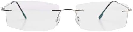 Fuisetaea Rimless Frame Bifocal Reading Glasses Flexible Titanium Alloy +2.25 Lightweight Readers Bifocal Glasses