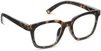 Peepers by PeeperSpecs Women's to The Max Square Blue Light Blocking Reading Glasses, Tortoise, 49 + 1.5