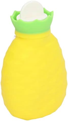 Pineapple Shaped Silicone Hot Water Bottle, Explosion Proof Leakproof for Hot Cold Compress, with Microwave Heating up to 2 Minutes for Muscle Soreness Menstrual Cramps Re