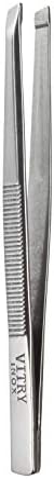 Vitry Stainless Steel Bias Bit Tweezers