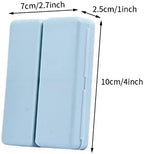 Xiaokeis 2 Pcs Pill Organizer, Travel Pill Organizer, Pocket Pharmacy with 7 Compartments Design, Magnetic Travel Pill Box Pill Dispenser, Portable Medicine Vitamin Holder Container(Blue+Green)