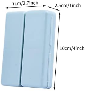Xiaokeis 2 Pcs Pill Organizer, Travel Pill Organizer, Pocket Pharmacy with 7 Compartments Design, Magnetic Travel Pill Box Pill Dispenser, Portable Medicine Vitamin Holder Container(Blue+Green)