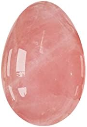 Undrilled Yoni Eggs 45X30mm Natural Rose Quartz Massage Egg Obsidian Crystal Jade Eggs Kegel Exercise Massage Ball,Rose Quartz Eggs