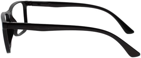 OPULIZE NYX Reading Glasses with Blue Light Blocking for Women Men, Rectangular Frame with UV & Eyestrain Protection, Anti-Glare Computer Gaming Glasses, Black, Grey, Clear +2.5 (Pack of 3)