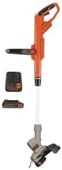 BLACK+DECKER 20V MAX String Trimmer and Edger 2 in 1, Cordless Weed Wacker with Auto Spool Feed, Battery and Charger Included, 12 Inch Steel Deck, Reduced Vibration (LST300)