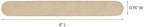 ForPro Professional Collection Premium Wood Applicators, Non-Sterile, Hair Removal Waxing Sticks, Large, 6" L x .75" W, 6 Inch, 500 Count (Pack of 1)