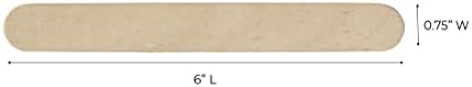 ForPro Professional Collection Premium Wood Applicators, Non-Sterile, Hair Removal Waxing Sticks, Large, 6" L x .75" W, 6 Inch, 500 Count (Pack of 1)