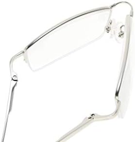 Eyekepper Memory Titanium Bridge Computer Glasses 50% Blue Light Blocking Reading Glasses Amber Tinted Lenses