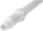 Vikan 2973Q5 62.9"-113.9" Quick Connect Waterfed Aluminum Extension Handle with Threaded Tip, 1.26" Diameter, White