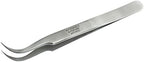 Vetus Tweezer Non-magnetic Stainless Steel Curved Slant Tip Eyelash Eyebrow Tool ST-15