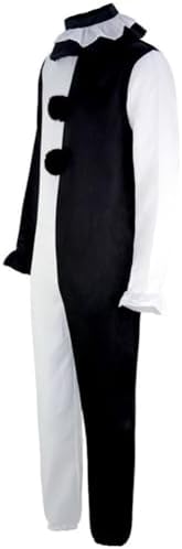 Movie Costume Jumpsuit Movie Outfit Black White Bodysuit Full Set Halloween With Mask