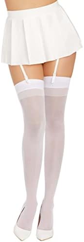 Dreamgirl Women's Sheer Thigh High with Backseam Socks