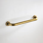 Antique Brass Shower Grab Bar, Bathroom Handrail with Concealed Screws for Wall, Toilet and Bath Safty Bar for Elderly or Handicapped, 12 inch, Made of Brass