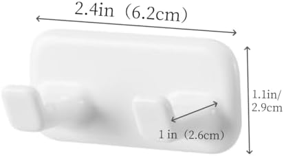 Razor Holder for Shower - 2 Pack,Self-Adhesive Removable & Reusable Waterproof Hooks,Used for Hanging Towels, Keys, Hats, loofah, etc.Easy to Install Without Drilling Holes - White