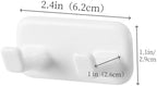 Razor Holder for Shower - 2 Pack,Self-Adhesive Removable & Reusable Waterproof Hooks,Used for Hanging Towels, Keys, Hats, loofah, etc.Easy to Install Without Drilling Holes - White