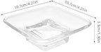 Cabilock 2pcs Glass Soap Dish Set with Anti-Slip Design Small Square Frosted Soap Tray for Bathroom and Kitchen Bar Holder Decorative and Practical Bath Tub Container