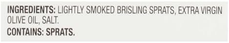 Brunswick Wild Caught Gourmet Brisling Sardines in Extra Virgin Olive Oil, 4.23 oz Can (Pack of 12) - 14g Protein per Serving - Gluten Free, Keto Friendly