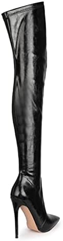 Stool 12.5CM/4.92IN Women's Fashion Pointed Head Fashion Boots Catwalk Nightclub Over-The-Knee Boots Stiletto Super high-Heeled Sexy Fashion Boot Pole Dancer Stripper Boots
