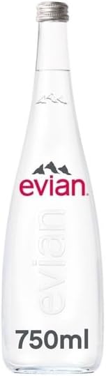 Evian Still Mineral Water, 25.4 Fl Oz Glass Bottle (Pack of 6)