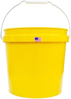 Generic 2 Gallon Bucket with Handle Food Grade Safe BPA Free Yellow Polyethylene Plastic HDPE Heavy Duty Thickened Pail Storage Container FDA Compliance Multi Use All Purposes Premium Quality Buckets