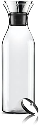 EVA SOLO | Fridge Carafe 1.4L | For Hot & Cold Drinks | 100% drip-free | Dishwasher-safe Borosilicate Glass | Stainless steel & Silicone Pouring Lip | Fits Most Refrigerator Doors | Danish Design
