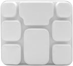 8 Compartment White Disposable Party Thali Plates (100 Pack)