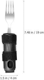 IMIKEYA Elderly Adaptive Tableware Non-Slip Anti-Shake Fork with Thick Handle for Disabled Users Comfortable Grip Eating Aid for Hand Tremors and Daily Living