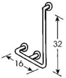 L-Shaped Grab Bar - Right Hand